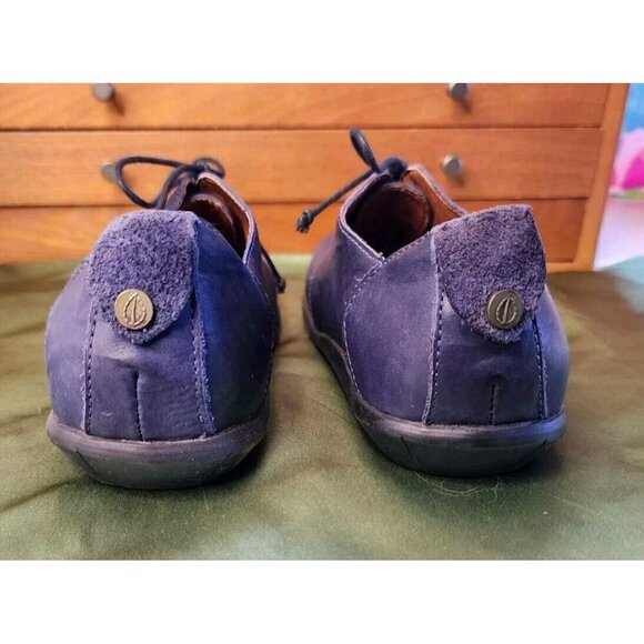 SERGIO TOMANI Smoky Blue Leather Lace Up Shoes Rubber Soles Sz 6-6.5 Columbia - Picture 4 of 9